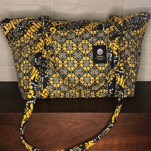 Pittsburgh Steelers Large Quilted Over Night Bag / Large Zippered Tote